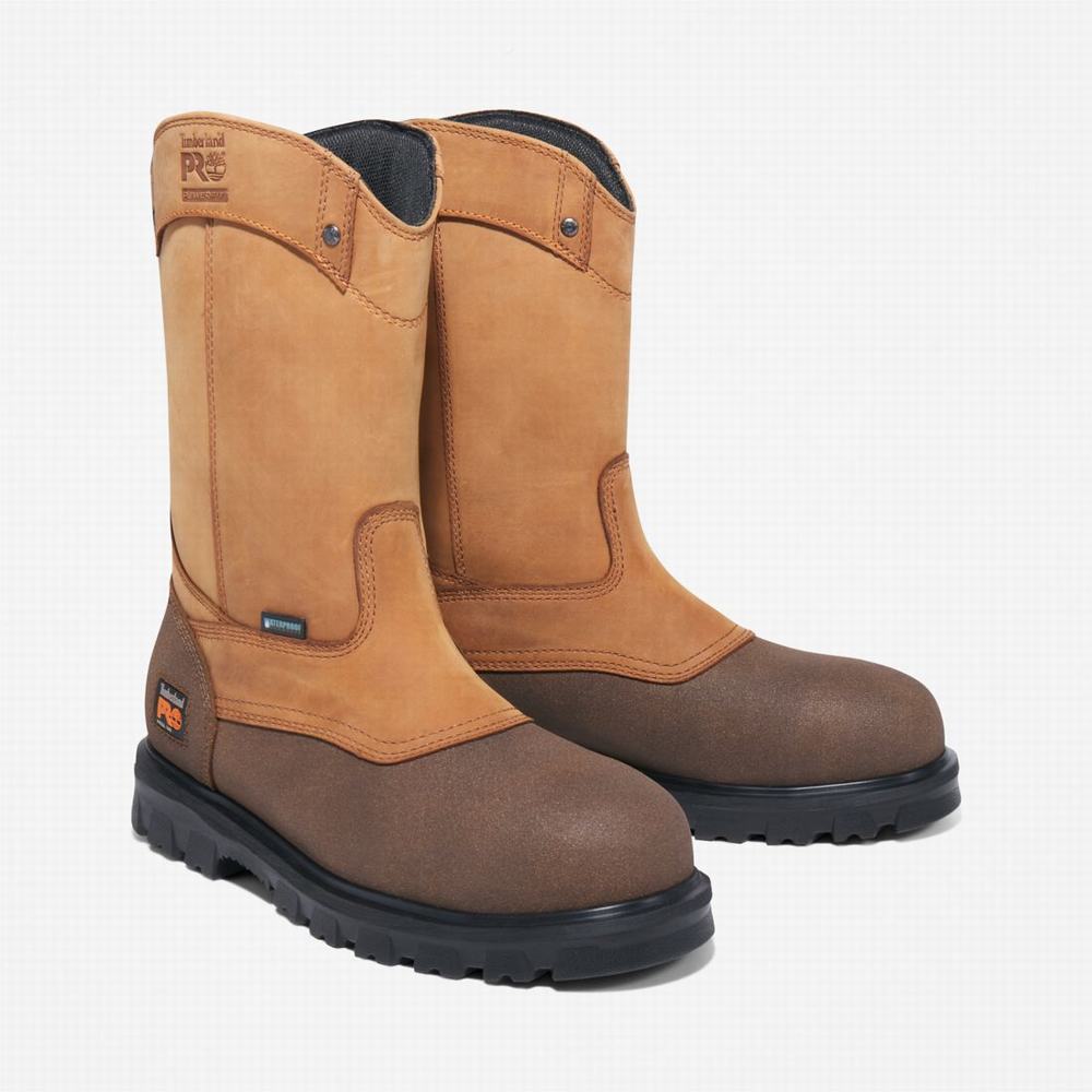Pánské Pracovní Boty Timberland Rigmaster Pull On Steel Špicí Waterproof Hnědé | TI71869-495