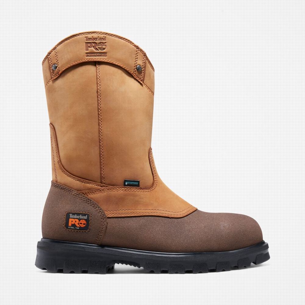 Pánské Pracovní Boty Timberland Rigmaster Pull On Steel Špicí Waterproof Hnědé | TI71869-495
