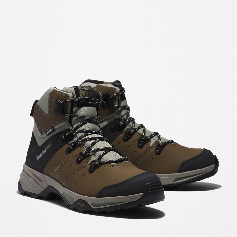 Pánské Pracovní Boty Timberland Switchback Waterproof Soft-Špicí Hnědé Zelene | TI86139-065