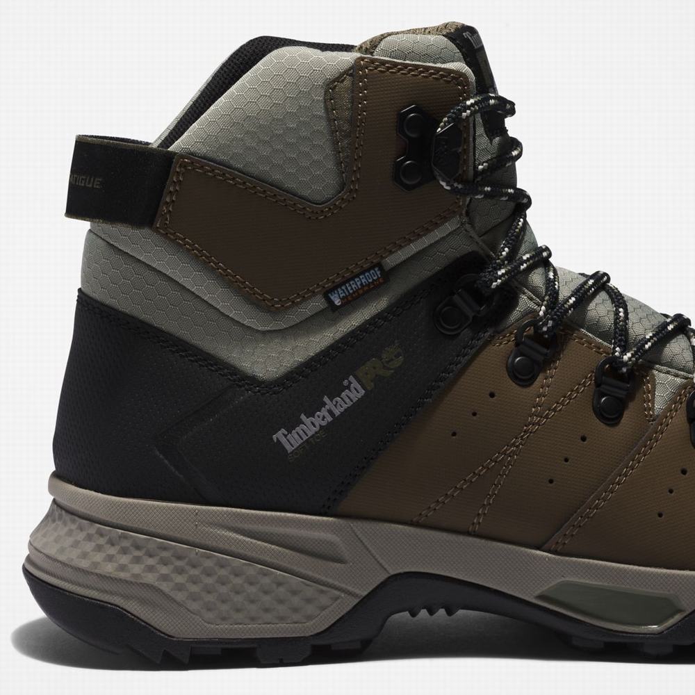 Pánské Pracovní Boty Timberland Switchback Waterproof Soft-Špicí Hnědé Zelene | TI86139-065