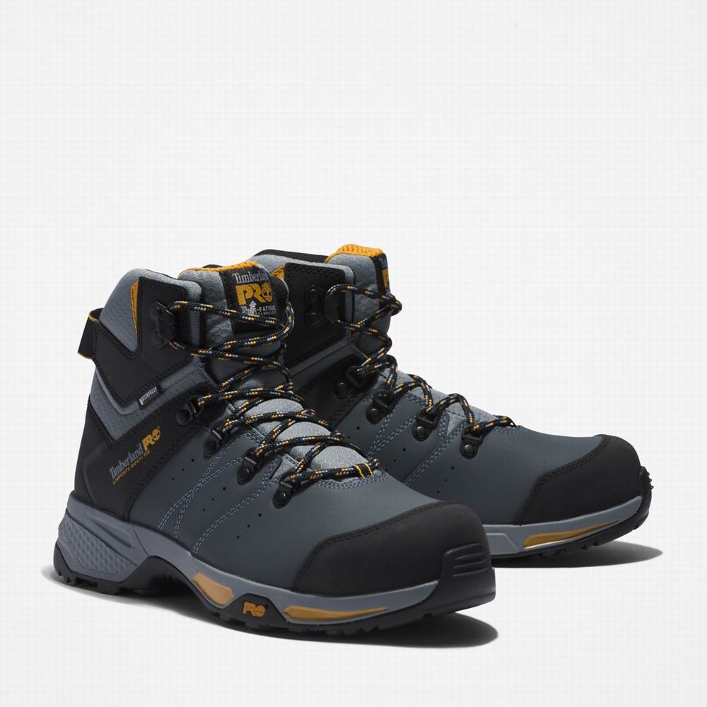 Pánské Pracovní Boty Timberland Switchback Waterproof Comp-Špicí Pracovní Hikers Šedé Žluté | TI89764-820