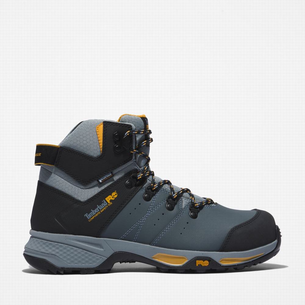 Pánské Pracovní Boty Timberland Switchback Waterproof Comp-Špicí Pracovní Hikers Šedé Žluté | TI89764-820