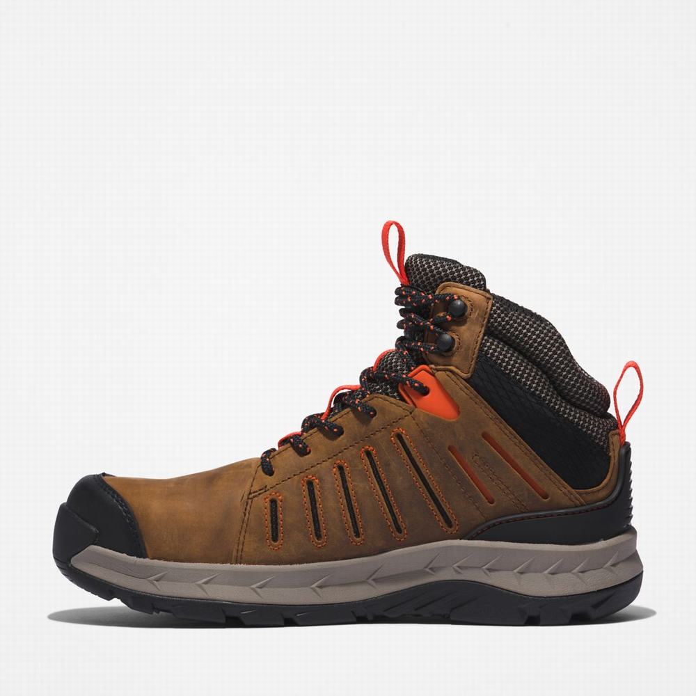 Pánské Pracovní Boty Timberland Trailwind Waterproof Comp-Špicí Hnědé Červené | TI86193-491