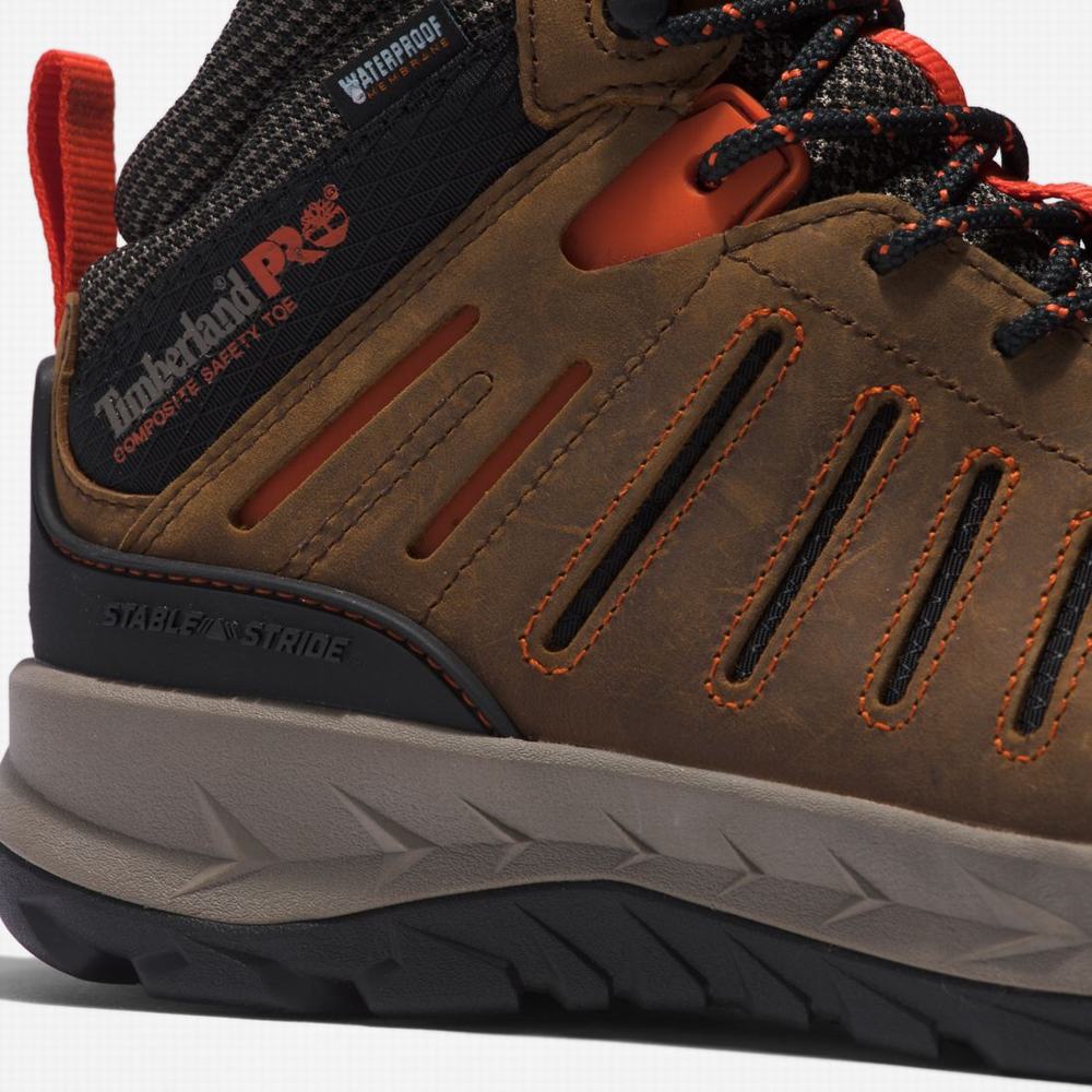Pánské Pracovní Boty Timberland Trailwind Waterproof Comp-Špicí Hnědé Červené | TI86193-491