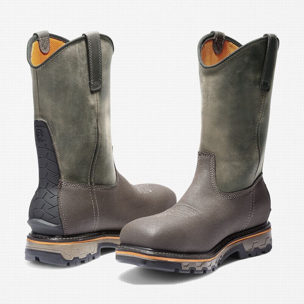 Pánské Pracovní Boty Timberland True Grit Pull On Composite Špicí Waterproof Hnědé | TI08512-396