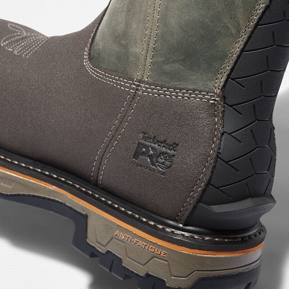 Pánské Pracovní Boty Timberland True Grit Pull On Composite Špicí Waterproof Hnědé | TI08512-396