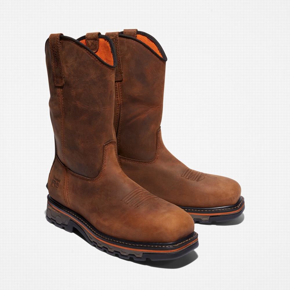 Pánské Pracovní Boty Timberland True Grit Pull On Composite Špicí Hnědé | TI29157-581