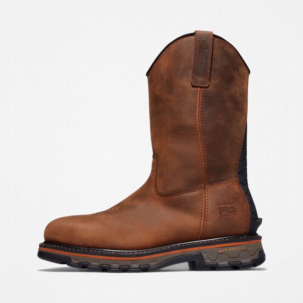 Pánské Pracovní Boty Timberland True Grit Pull On Composite Špicí Hnědé | TI29157-581