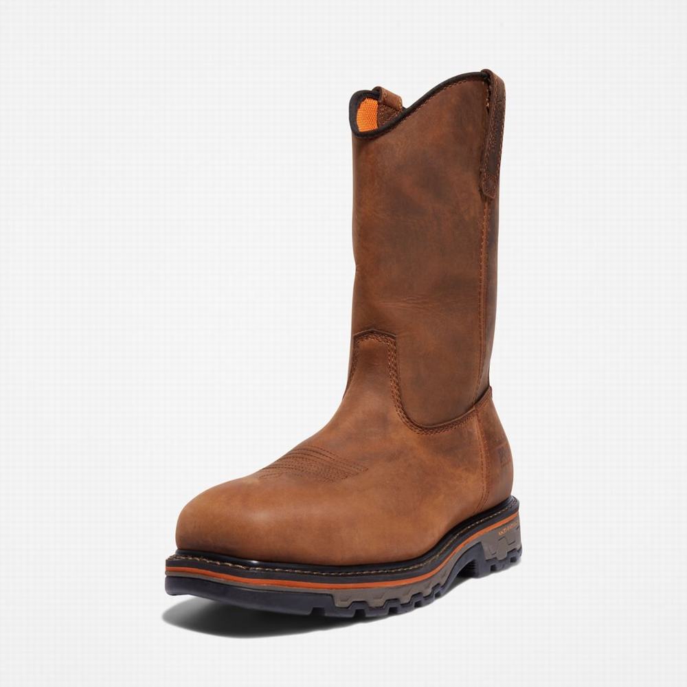 Pánské Pracovní Boty Timberland True Grit Pull On Composite Špicí Hnědé | TI29157-581