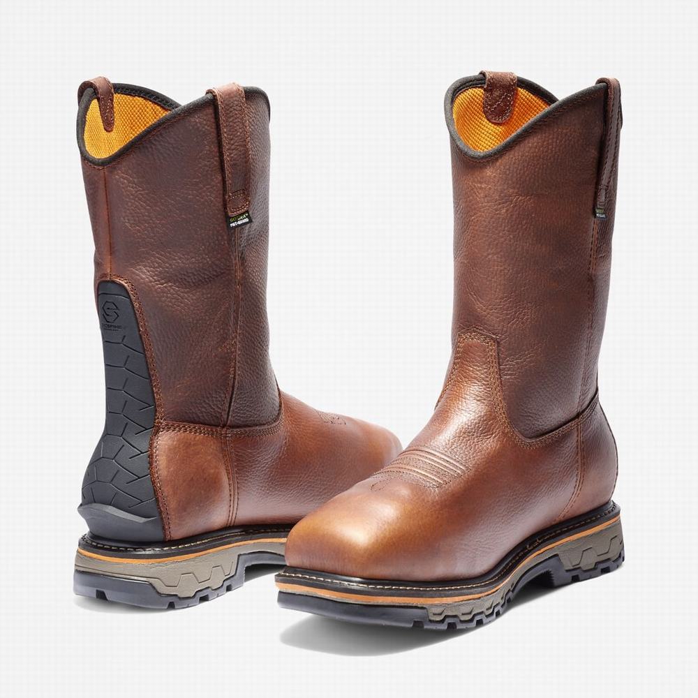 Pánské Pracovní Boty Timberland True Grit Met Guard Composite Špicí Waterproof Hnědé | TI35076-846