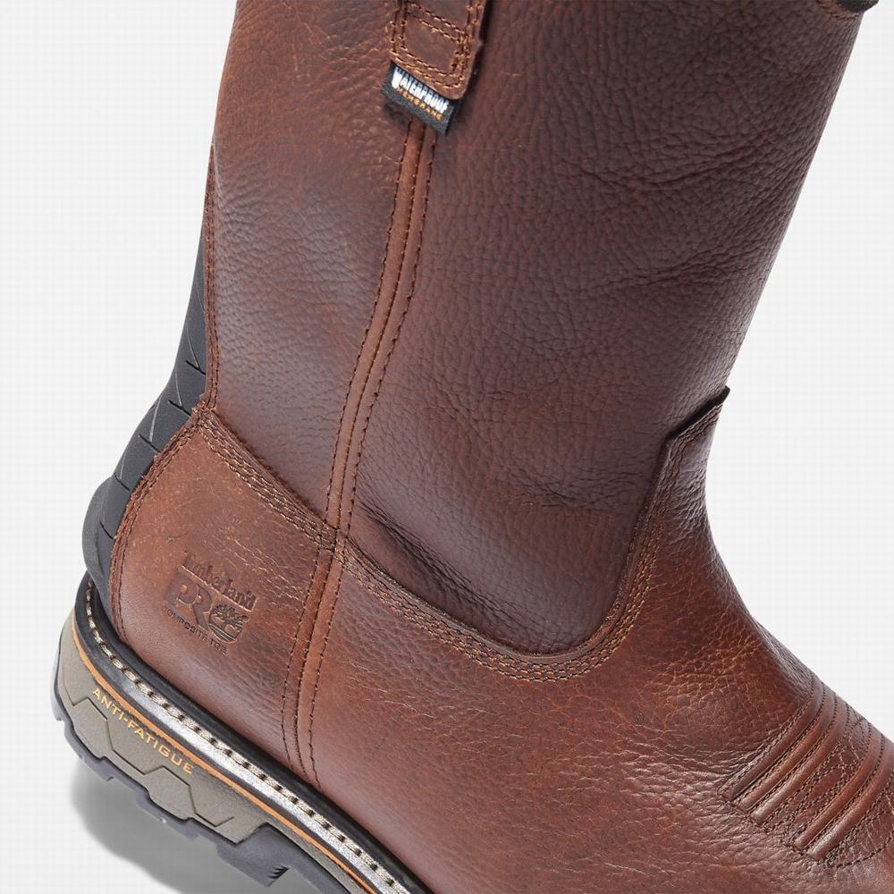 Pánské Pracovní Boty Timberland True Grit Met Guard Composite Špicí Waterproof Hnědé | TI35076-846