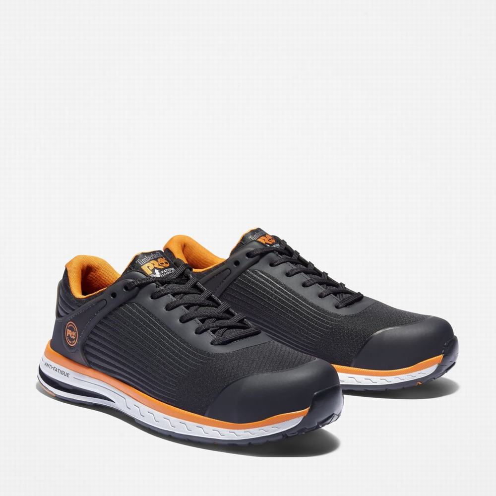 Pánské Pracovní Obuv Timberland PRO® Drivetrain Composite-Špicí Černé Oranžové | TI61845-524