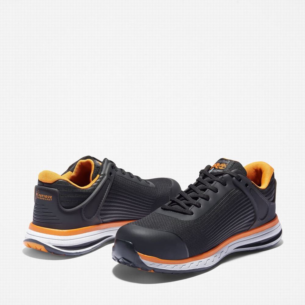 Pánské Pracovní Obuv Timberland PRO® Drivetrain Composite-Špicí Černé Oranžové | TI61845-524