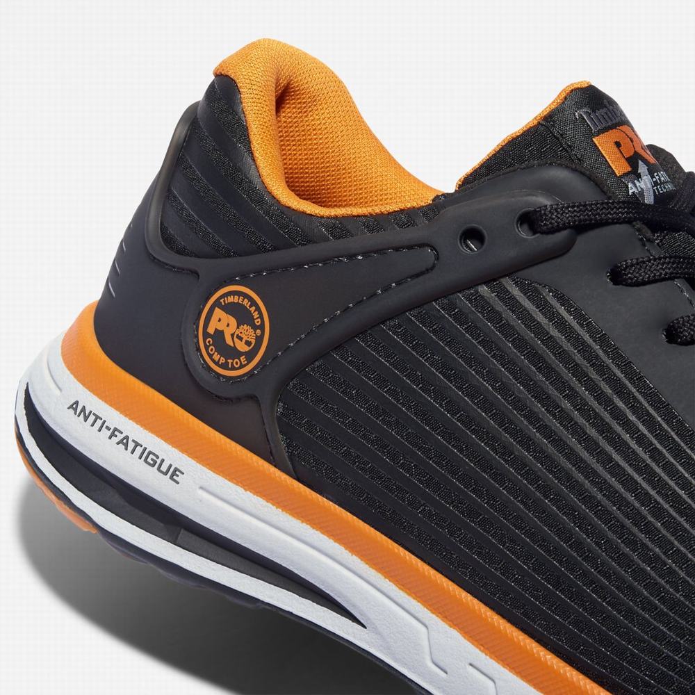 Pánské Pracovní Obuv Timberland PRO® Drivetrain Composite-Špicí Černé Oranžové | TI61845-524