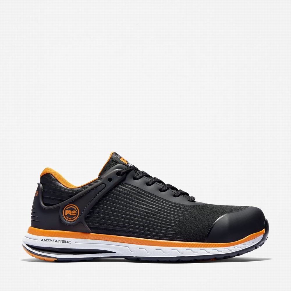 Pánské Pracovní Obuv Timberland PRO® Drivetrain Composite-Špicí Černé Oranžové | TI61845-524