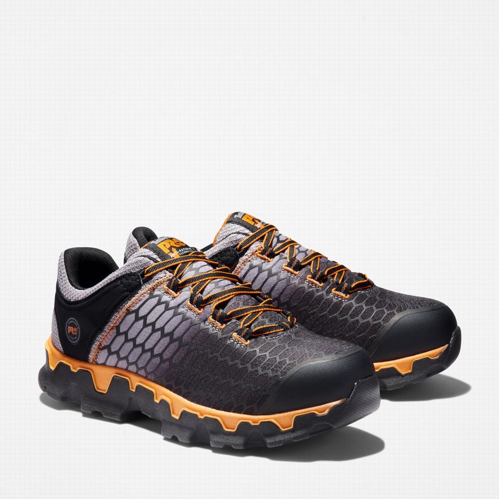 Pánské Pracovní Obuv Timberland PRO® Powertrain Sport Alloy Špicí Pracovní Sneaker Šedé Oranžové | TI35041-159