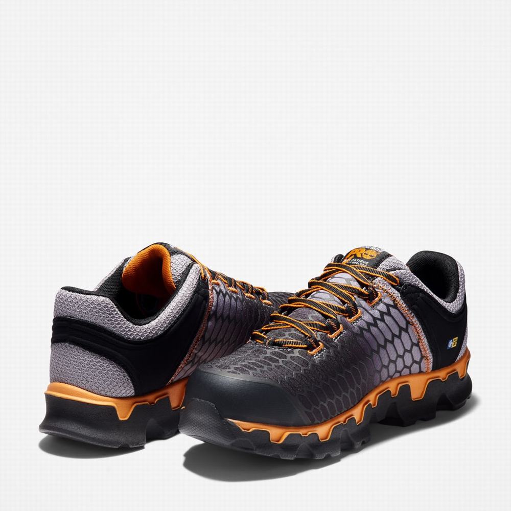 Pánské Pracovní Obuv Timberland PRO® Powertrain Sport Alloy Špicí Pracovní Sneaker Šedé Oranžové | TI35041-159