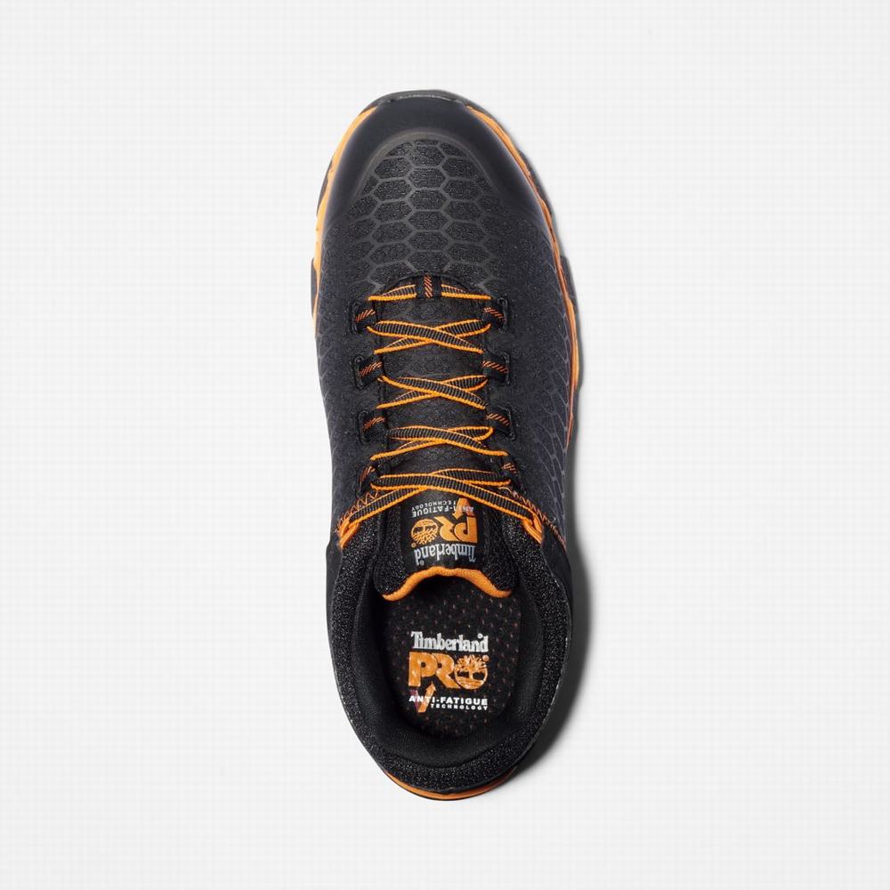 Pánské Pracovní Obuv Timberland PRO® Powertrain Sport Alloy Špicí Pracovní Sneaker Černé Oranžové | TI90581-805
