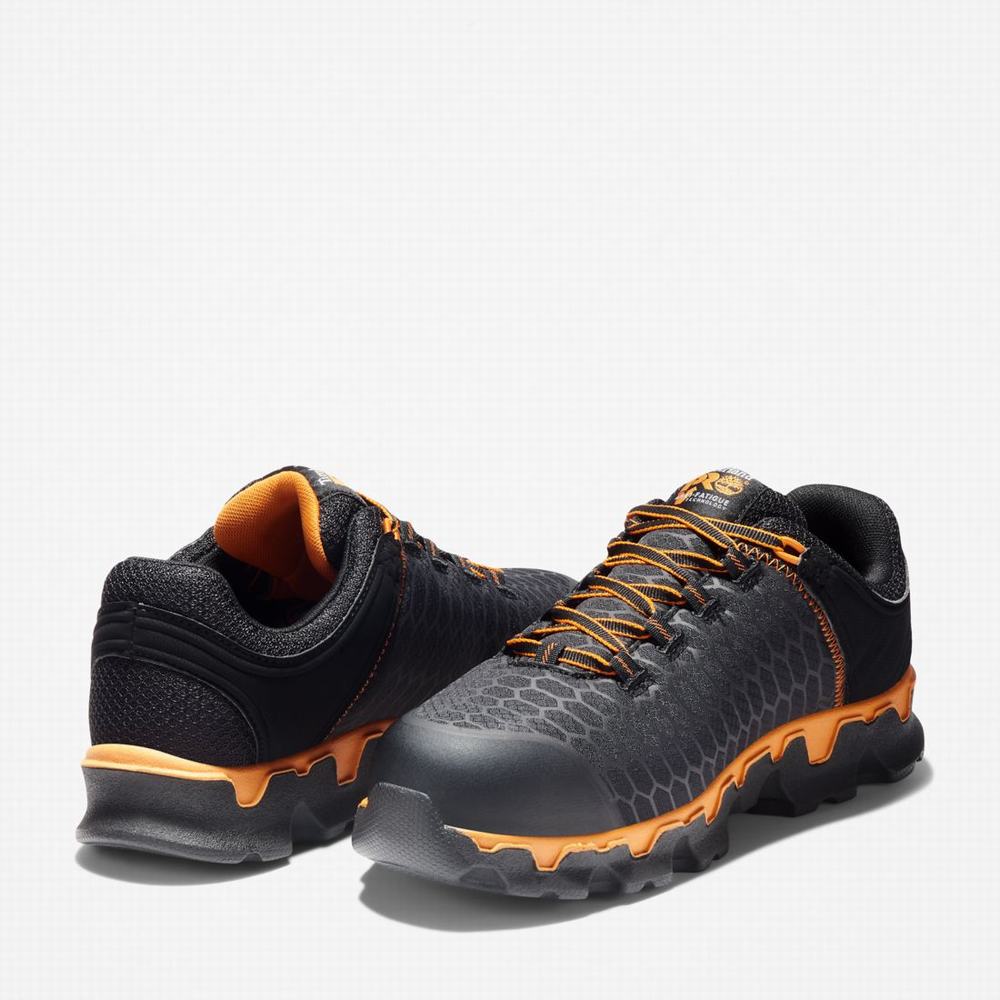 Pánské Pracovní Obuv Timberland PRO® Powertrain Sport Alloy Špicí Pracovní Sneaker Černé Oranžové | TI90581-805