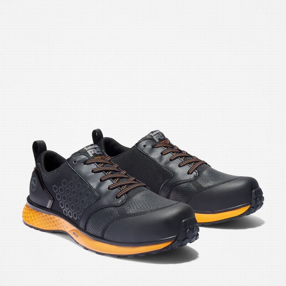 Pánské Pracovní Obuv Timberland Reaxion Composite Špicí Pracovní Sneaker Černé Oranžové | TI90458-651