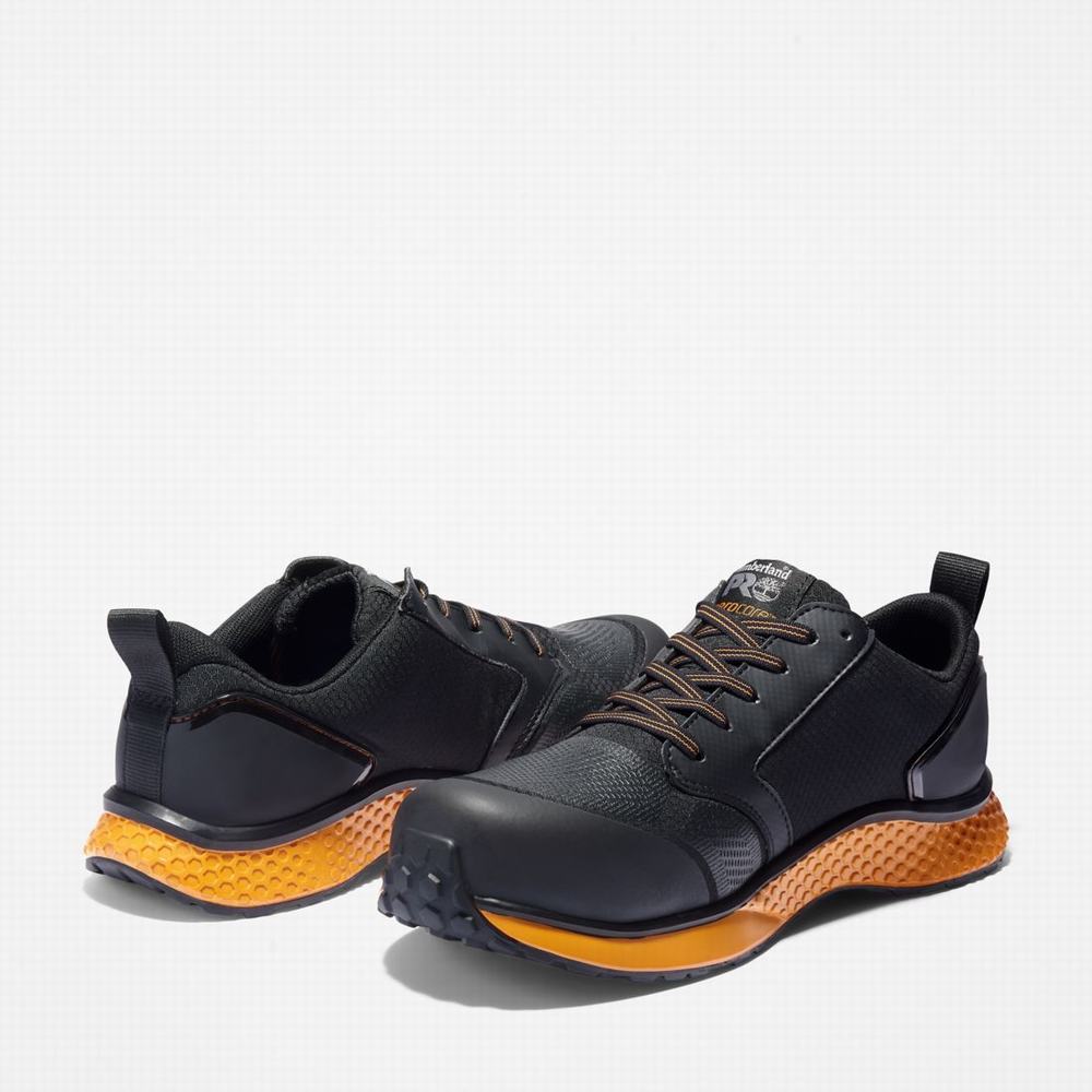 Pánské Pracovní Obuv Timberland Reaxion Composite Špicí Pracovní Sneaker Černé Oranžové | TI90458-651