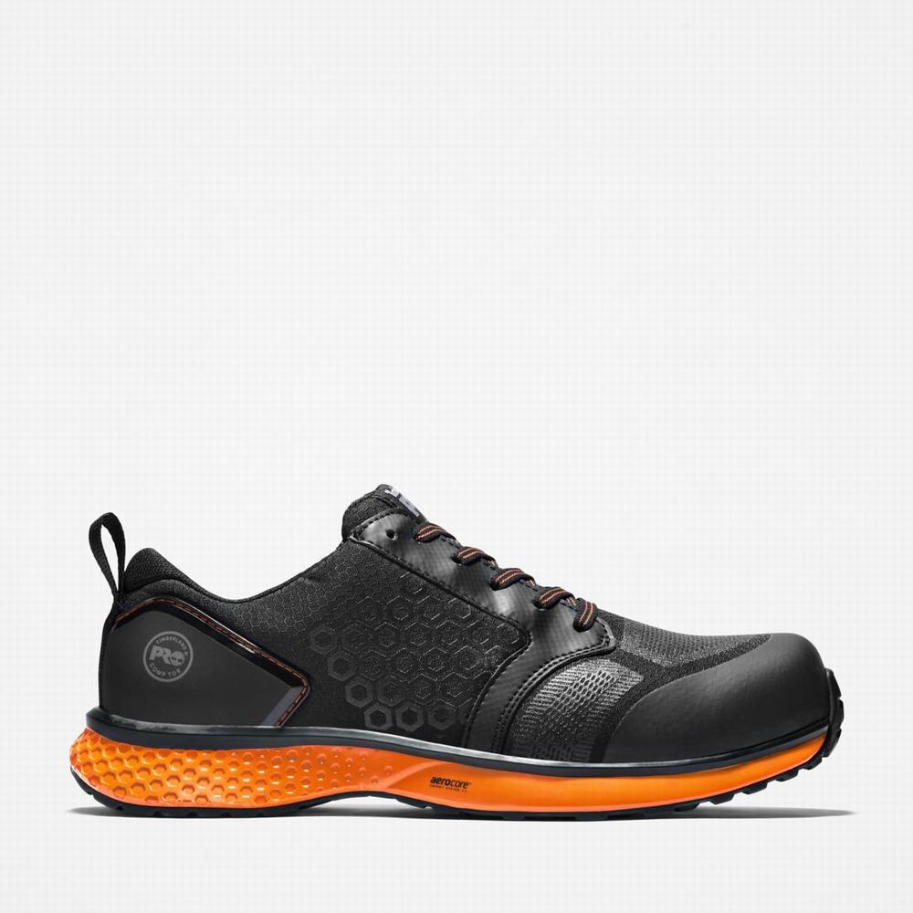 Pánské Pracovní Obuv Timberland Reaxion Composite Špicí Pracovní Sneaker Černé Oranžové | TI90458-651