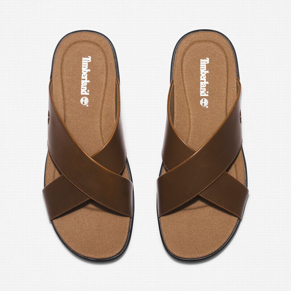 Pánské Sandály Timberland Kesler Cove Cross-band Hnědé | TI76510-950