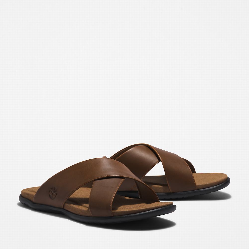 Pánské Sandály Timberland Kesler Cove Cross-band Hnědé | TI76510-950