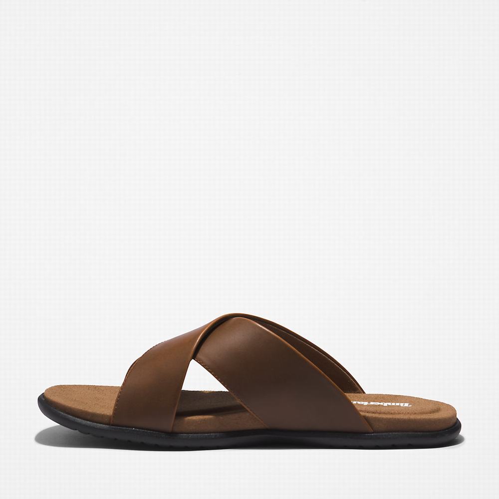 Pánské Sandály Timberland Kesler Cove Cross-band Hnědé | TI76510-950