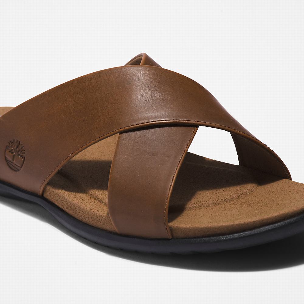 Pánské Sandály Timberland Kesler Cove Cross-band Hnědé | TI76510-950