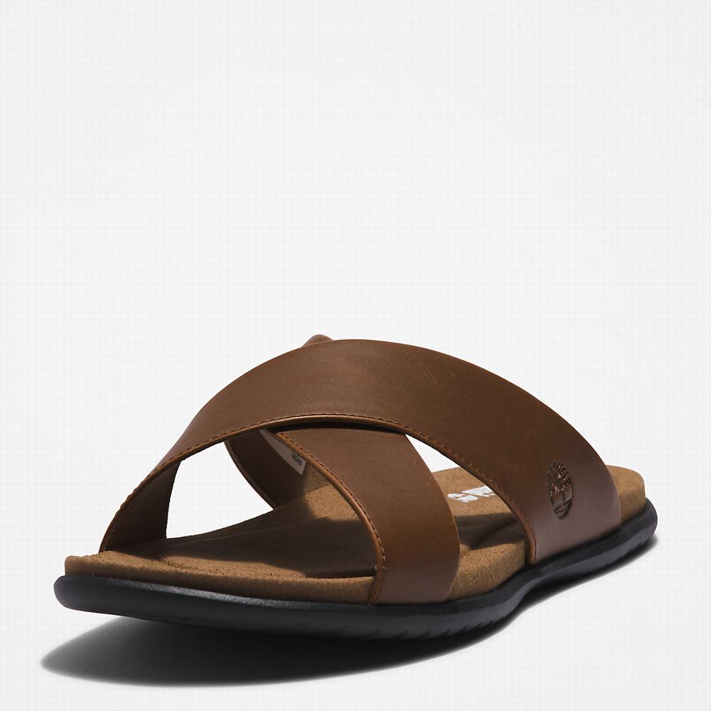 Pánské Sandály Timberland Kesler Cove Cross-band Hnědé | TI76510-950