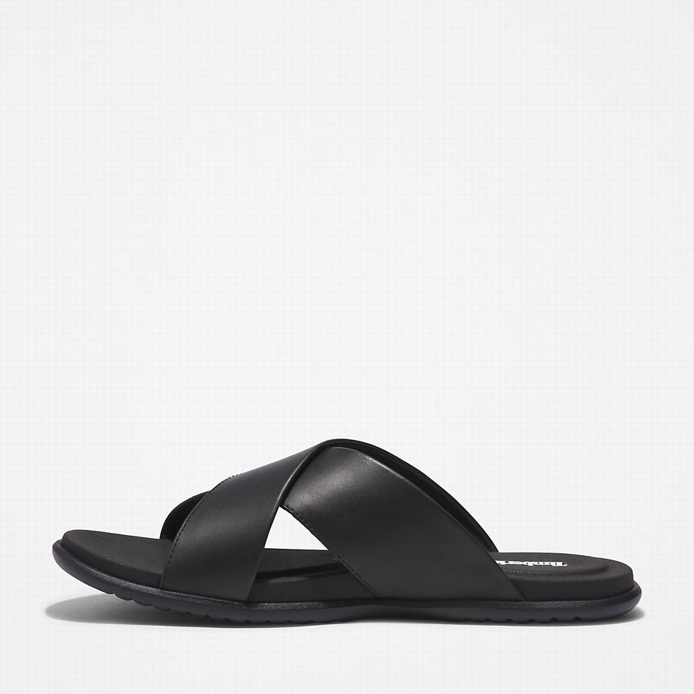 Pánské Sandály Timberland Kesler Cove Cross-band Černé | TI86702-295