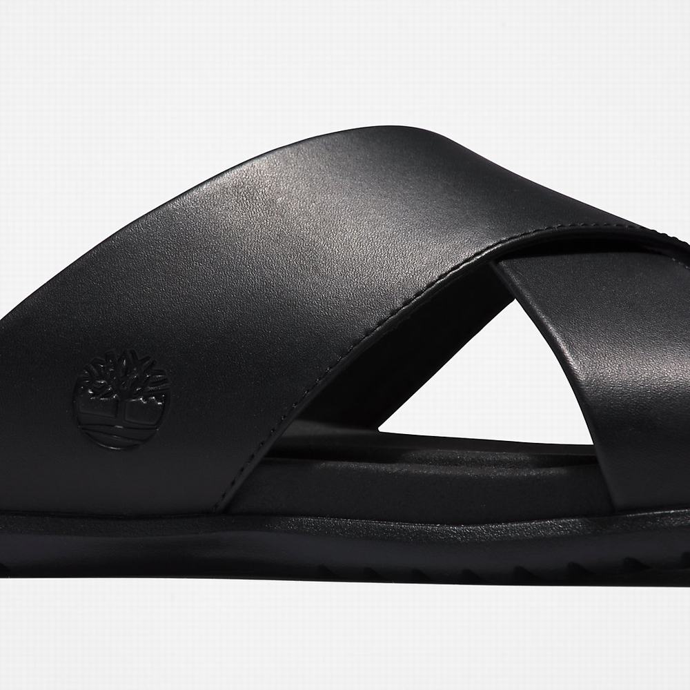 Pánské Sandály Timberland Kesler Cove Cross-band Černé | TI86702-295