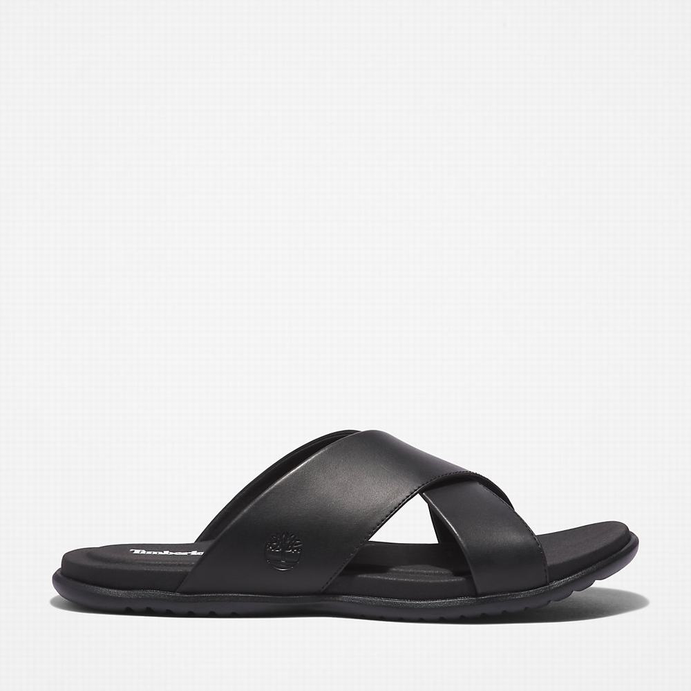 Pánské Sandály Timberland Kesler Cove Cross-band Černé | TI86702-295