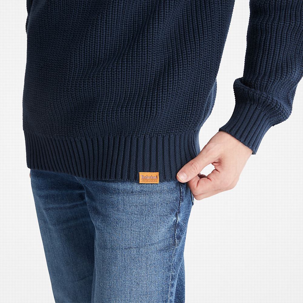 Pánské Svetry Timberland Beards Brook Crew-Neck Tmavě Blankyt | TI26958-805