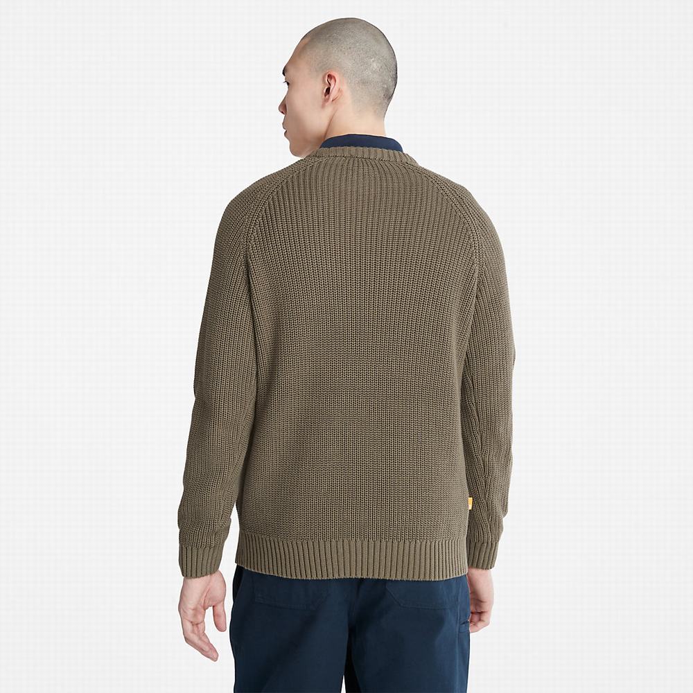 Pánské Svetry Timberland Beards Brook Crew-Neck Tmavě Zelene | TI72198-178