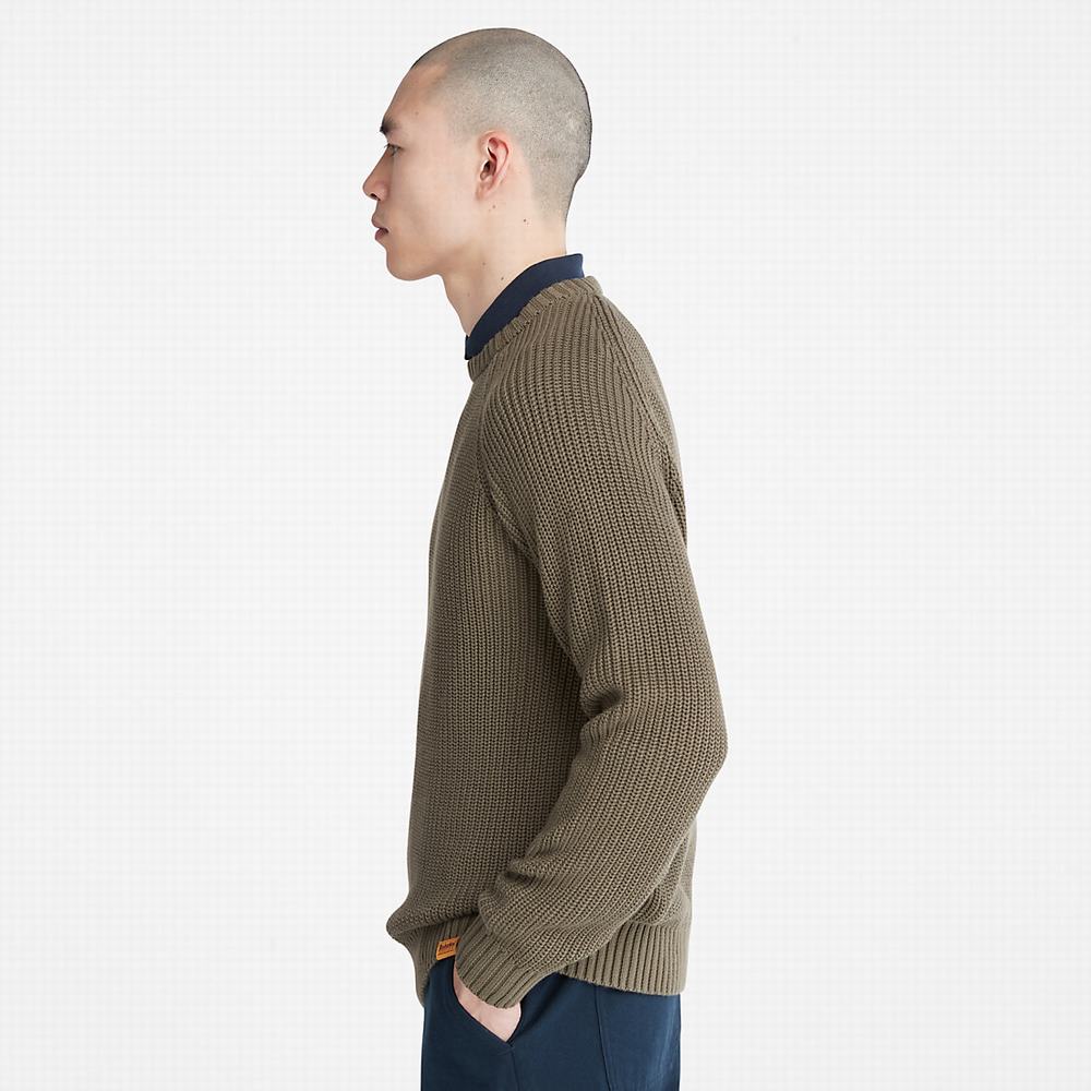 Pánské Svetry Timberland Beards Brook Crew-Neck Tmavě Zelene | TI72198-178