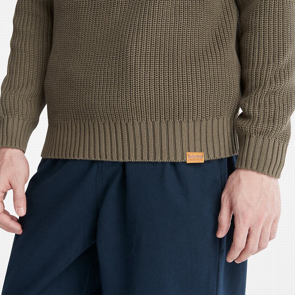 Pánské Svetry Timberland Beards Brook Crew-Neck Tmavě Zelene | TI72198-178