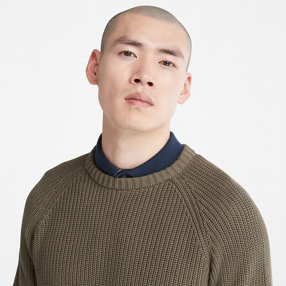 Pánské Svetry Timberland Beards Brook Crew-Neck Tmavě Zelene | TI72198-178
