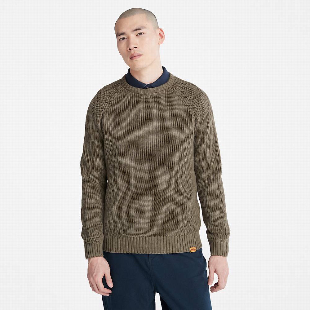 Pánské Svetry Timberland Beards Brook Crew-Neck Tmavě Zelene | TI72198-178