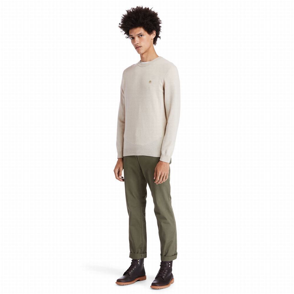 Pánské Svetry Timberland Cohas Brook Crewneck Béžový | TI09352-948