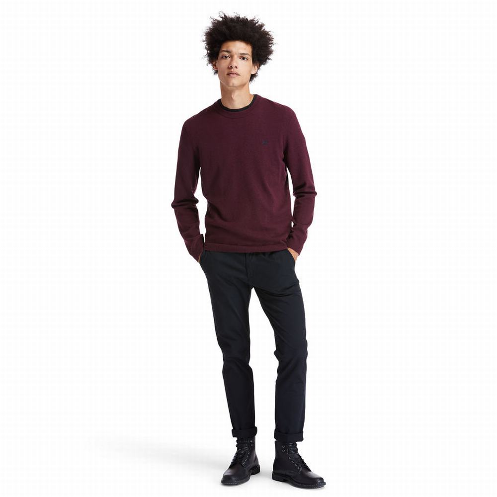 Pánské Svetry Timberland Cohas Brook Crewneck Vínové | TI17843-824