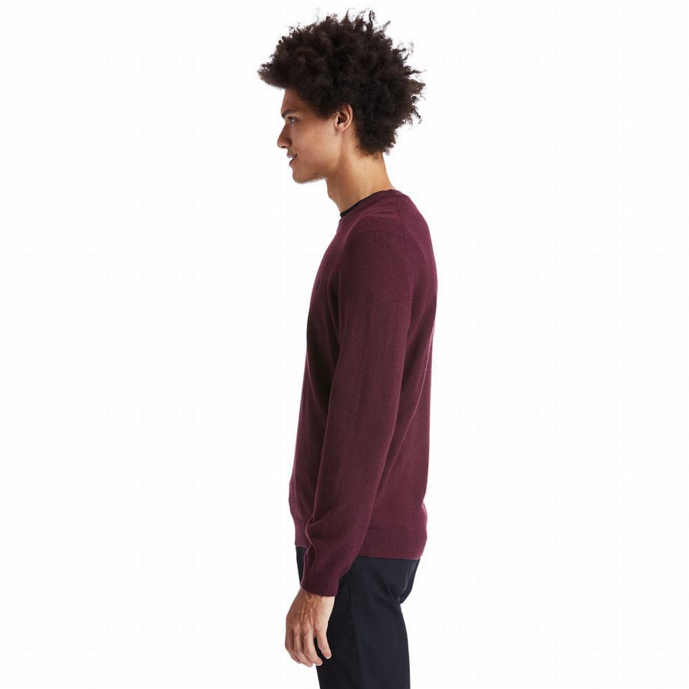 Pánské Svetry Timberland Cohas Brook Crewneck Vínové | TI17843-824