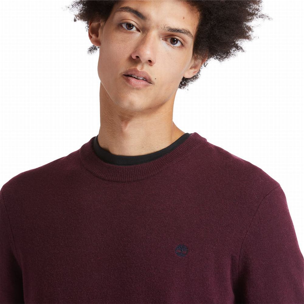 Pánské Svetry Timberland Cohas Brook Crewneck Vínové | TI17843-824