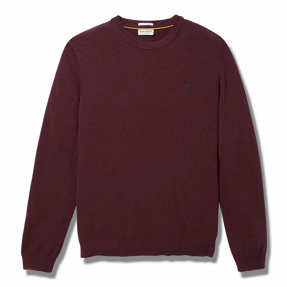 Pánské Svetry Timberland Cohas Brook Crewneck Vínové | TI17843-824