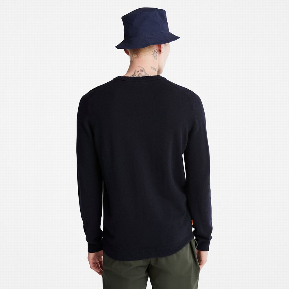 Pánské Svetry Timberland Cohas Brook Crewneck Tmavě Blankyt | TI51764-167