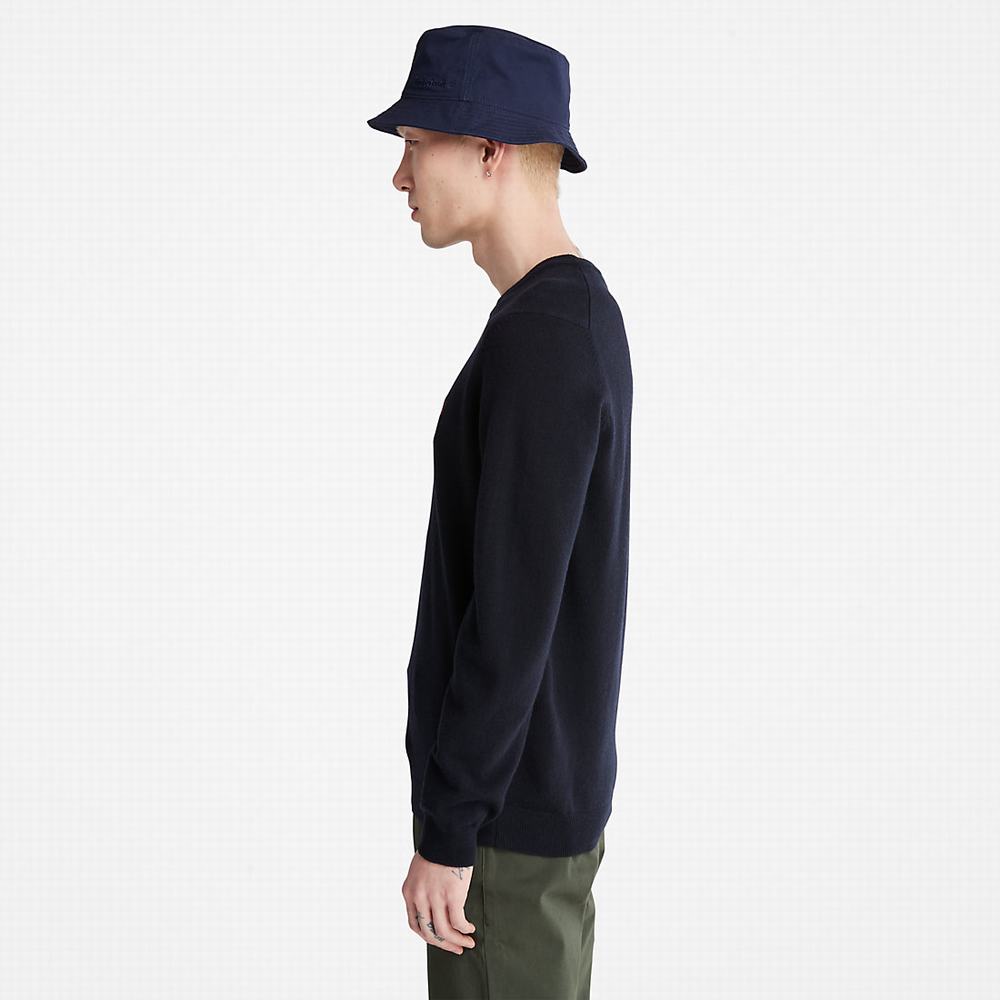 Pánské Svetry Timberland Cohas Brook Crewneck Tmavě Blankyt | TI51764-167