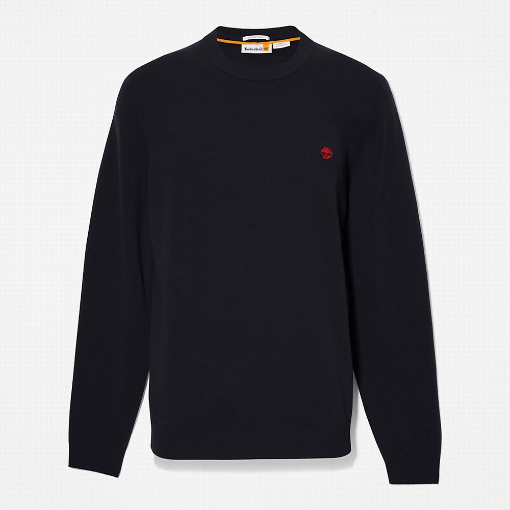 Pánské Svetry Timberland Cohas Brook Crewneck Tmavě Blankyt | TI51764-167