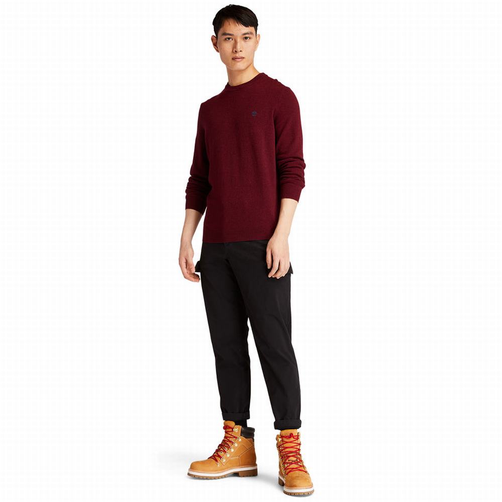 Pánské Svetry Timberland Cohas Brook Crewneck Červené | TI61980-263