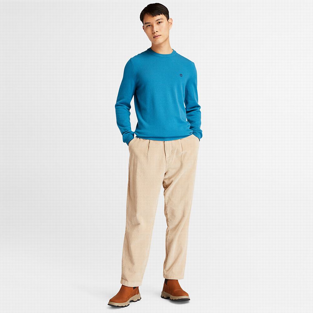 Pánské Svetry Timberland Cohas Brook Crewneck Blankyt | TI87619-624